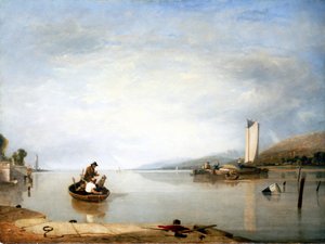 Fishing scene near Cowes Castle
