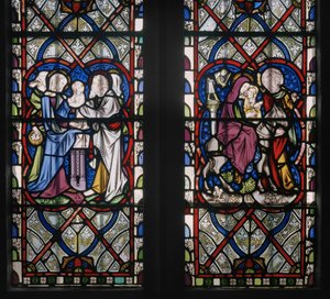 Lady Chapel Window with Scenes from the Life of the Virgin (detail)