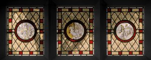 Library Windows with Netherlandish Roundels by Augustus Welby Northmore Pugin