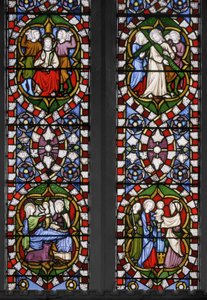 Mysteries of the Rosary, East Window of the Chapel (detail)