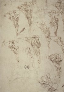 Studies for Prophets in Spandrels by Aurelio Luini