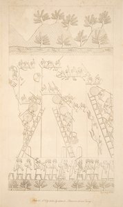 A City taken by assault - Prisoners driven away, from Monuments of Nineveh by Austen Henry Layard