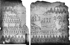 Assyrians Moving a Winged Bull