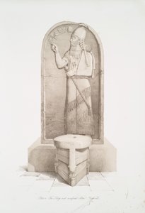 The King and Sacrificial Altar at Nimroud [Calah] by Austen Henry Layard
