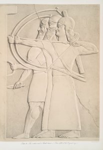 Two Archers and a Shield Bearer, 1849 by Austen Henry Layard