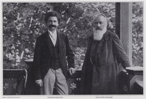 Composers Johann Strauss the Younger and Johannes Brahms, Vienna