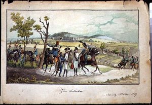 A Procession of Hapsburg Soldiers in a Landscape by Austrian School