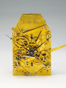 A month-going bodenstanduhr with equation of time and full calendar