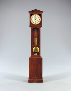 A Month-Going Bodenstanduhr with Equation of Time and Full Calendar by Austrian School