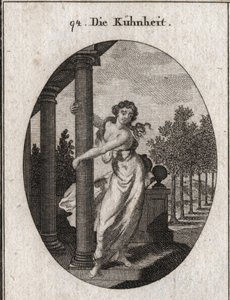 Allegory of Audacity That Embraces a Column Supporting a Building, While Trying to Bring It Down; Engraving in 