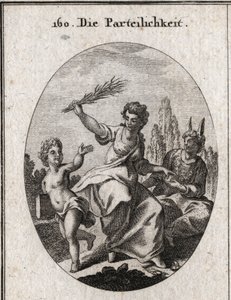 Allegory of Bias. She Crowds Scales Under Her Feet and Gives a Reward to a Genie Richly Vetu but Whose Ignorance Is Characterized by Donkey Ears. She Hunts a Whip to Another Naked Genie but Whose Merit Is Drawn by a Laurel Wreath That He Carries on His Hea by Austrian School
