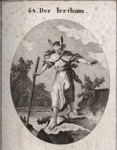 Allegory of Error in a Staggering Attitude with a Blindfold and Donkey Ears to Mark that Blindness and Ignorance are the Sources of Error. She