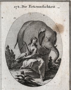 Allegory of Gratitude. Its Symbols Are the Stork Because She Renders to Her Father in Their Old Age the Same Service That She Received in Youth and the Elephant Because Very Grateful, He is Able to Expose His Life Intrepidly by Fighting for His Master by Austrian School