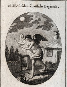 Allegory of Greed Represented by Blind Desire Whose Starvation Is Uncertain. Engraving in 