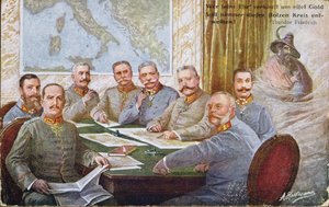 Austrian and German generals and war leaders of the 1st World War, grouped around Hindenburg and Mackensen, 1915