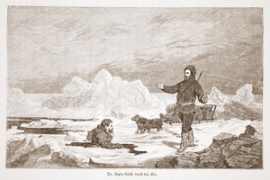 Dr. Repes falls through the ice, 1876