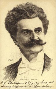 Portrait of Johann Strauss II by Austrian School