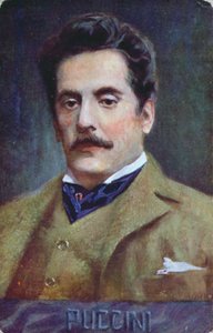 Postcard portrait of Giacomo Puccini, c.1910-15