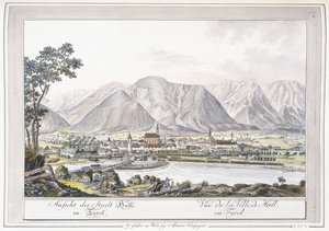 View of Hall in Tirol by Austrian School
