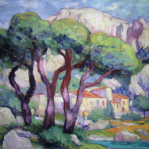 Colorful Mediterranean Mountain Village