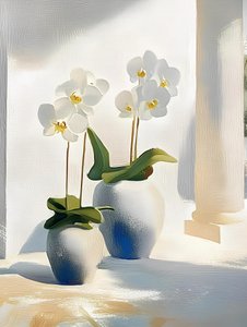 Elegant White Orchids