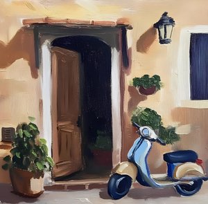 European Scooter Doorway