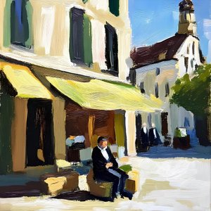 Man at Sunny Cafe