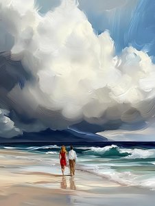Romantic Beach Stroll by Avanesova Elena