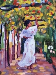 Summer Garden Lady by Avanesova Elena