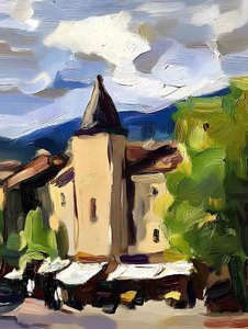 Sunny Village Market by Avanesova Elena