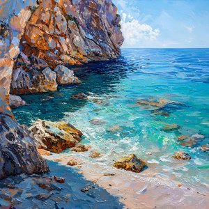 Turquoise Mediterranean Coast by Avanesova Elena