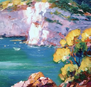 Vibrant Coastal Cliffs