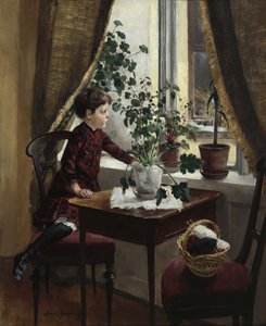 Interior with Child by Axel Hjalmar Ender