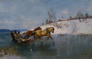 Sleigh ride on Mjos