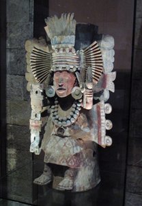 Incense burner in the form of the goddess of maize Xilonen, Late Postclassic period, c.1500 by Aztec