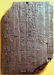 Babylonian Clay Tablet with Text, 7th Century BC by Babylonian