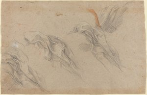 Drapery Studies (recto) by Baldassare Franceschini