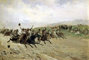 Andalusia: Horse Racing at a Fair by Baldomero Calopre y Gimenez