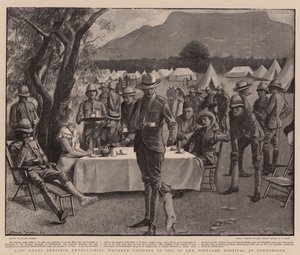 Lady Henry Bentinck Entertaining Wounded Officers to Tea at the Portland Hospital at Rondebosch by Balliol (after) Salmon