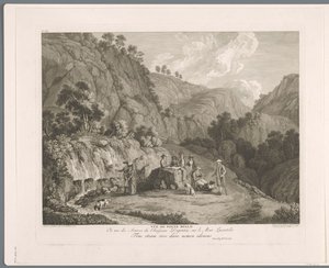 View of the Spring at Monti Lucretili (series title: Suite of VI Views of the Environs of Rome) by Balthasar Anton Dunker