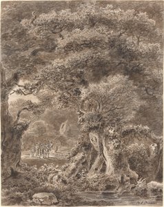 Musicians Traveling through a Forest by Balthasar Anton Dunker