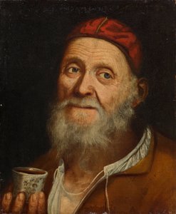 Old Man with Coffee Cup