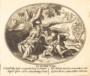 The Flight of Saint Elizabeth with the Infant Saint John by Balthasar Moncornet