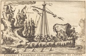 Polifemo and Palemonio Argonauts Led by Ceres by Balthasar Moncornet after Remigio Cantagallina