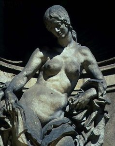 Detail (nymph sculpture)