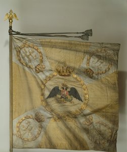 Saint George Flag of the Infantry Regiment at the Time of Nicholas I by Banners and Standards Flags
