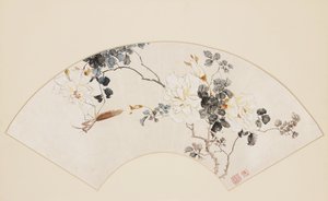 Rose and praying mantis, 19th century