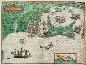 Map of Cartagena by Baptista Boazio