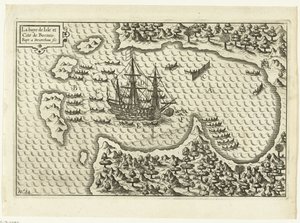 Arrival at Borneo, 1600 by Baptista van Doetechum