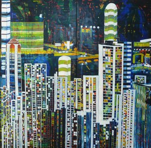 Vibrant City Night by Barbara Piatti
